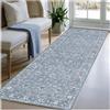 BORKOY Tappeto Runner Corridoio 1.2 metri Blu Vintage, Passatoia Lunga Antiscivolo e Lavabile, Tappeto Design Retrò per Cucina e Ingresso, Tappeto Morbido per Soggiorno e Camera da Letto,70x120cm