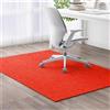 Hixingo Tappeto Sedia Ufficio Parquet, Tappetino Scrivania per Sedia da Ufficio Antiscivolo, Tappeto Gaming Pavimento Antigraffio per Pavimenti Duri (60 * 120cm,Rosso)
