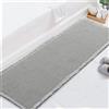 FASCINATDECO Tappeto Bagno Assorbente - Tappeti Bagno Antiscivolo Waffle Assorbente ad Asciugatura Rapida - Tappeto Bagno Antiscivolo Lavabile Morbido in Microfibra (Grigio Chiaro,60x180 cm)