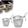 Nzoike 2 pezzi，Cestello per pasta a rete, in acciaio inox, per bollire e sbollentare, con inserto per pasta, colino da appendere, utensili da cucina per spaghetti, ramen, pho e verdur