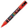 UNI MITSUBISHI Marcatore a base d'acqua Uni Posca PC5MBR - punta brush 1.0 - 4.0mm - rosso - Uni Mitsubishi (unità vendita 1 pz.)