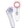 obqo Massaggiatore viso ad ultrasuoni, dispositivi tonificanti per terapia con luce blu rossa per anti-invecchiamento anti-rughe ringiovanimento della pelle (bianco)