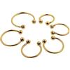VCOOTS 6PCS Anello per pene in metallo per esercizi da uomo, fascia C, perline doppie, anello con gallo dorato, anello per pene, set di giocattoli divertenti