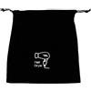 TOVINANNA 3pezzi Borsa Organizer Per Asciugacapelli e Accessori Sacchetto Con Corda Flanella Nera Per Viaggi e Casa Perfetta Per Riporre Phon e Cosmetici