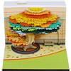 HXCQYGL Blocco note 3D, calendario 2025, 2025, blocco note con luce, scultura in carta, decorazione da scrivania (albero autunnale)