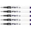 Pilot Set di 5 penne stilografiche monouso V-Pen cancellabili, punta media, viola