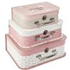 ATMOSPHERA CREATEUR D'INTERIEUR - Set di 3 astucci rosa douceur l24 27 30cm