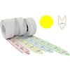Agendepoint.it 3 rotoli da 2000 tickets per eliminacode - coda di rondine - alfa numerate (GIALLO 3 PEZZI)