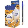 BIC tiwiw BIC Cristal originele balpen - Pack Van 50 pennen - Medium Point (1,0 mm) - blauwe INKT