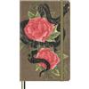 Moleskine Taccuino Anno del Serpente, Taccuino a Righe con Copertina Rigida In Tessuto e Chiusura Elastica, Collezione Anno del Serpente, Design Fiori, Formato Large 13 x 21 cm