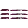PILOT FRIXION BALL 07 - Set di 3 penne roller cancellabili a punta media, colore: Rosso bordeaux