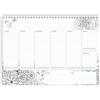 Agendepoint.it Planning settimanale perpetuo spiralato 21x30cm A4 55pagine 55fogli colorato flowers