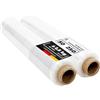 LOGIC PACK Pellicola Trasparente Manuale Professionale 50 cm x 250 m 2.5 kg - Film Estensibile Imballaggio per Spedizioni Protettivo Extra Resistente e Autoadesivo per Traslochi Pallet (2 Rotoli)