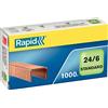 Esselte Rapid 24855700 - Punti standard 24/6, ramati
