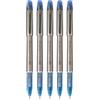 FLAIR Writometer Silk Gel Pen | Clip finitura canna di fucile & elegante corpo finitura opaca | Le nostre penne di scrittura più lunga | Assicura morbidezza e durata | Inchiostro blu, confezione da 5
