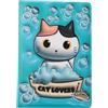 I-TOTAL® - Notebook A5 pagine bianche con copertina 3D, squishy 196 facciate (ORANGE CAT)