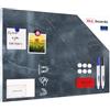 ALLboards Lavagna magnetica in acciaio ANTRACITE MARMO 60x40cm MetalBoards lastra adatta per tutti i tipi di calamite + set di accessori GRATIS