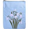 LParkin Custodia Libro Ricamata con Nascita Fiori, Gennaio Bucaneve Nascita Fiori Custodia Libro con Cerniera, 23 X 27 Cm Custodia Libro Stoffa Regalo Compleanno