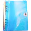 Generic Copertina per quaderni in PVC, formato A5/A6, a 6 anelli, ricaricabile, con chiusura a bottone (A5-laser)