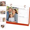 Custom Calendario Personalizzato 2025, Stampa le Tue 7 Foto - 12 Mesi e 1 Copertina, Calendario da Tavolo 2025, Calendario 2025, Calendario Famiglia 2025, 21x7 x 17 cm, Idee Regalo (6+1 Foto)