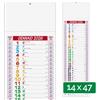 Generico 2 Pezzi Calendario da Muro 2026 Olandese Slim Rosso - Calendari Lunghi e Stretti Mensili 14x47 cm, Carta Patinata, Made in Italy - Ideali per Ufficio e Casa