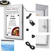 Vendooh! BACHECA PORTA MENU ESTERNI LUMINOSA A LED, LOGO O REMOVIBILE, PROFILI SILVER - 1xA4