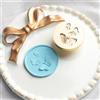 FOSANGPUSHI Timbro per ceralacca, motivo con fiore rosa e zampa di gatto, motivo testa per scrapbooking, buste, inviti, regali, artigianato, decorazione, stile 1