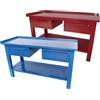 SOGI Banco da lavoro SOGI 1,5 metri con piano in acciaio portata 1000 kg + 2 cassetti - blu/rosso