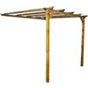 Pergola addossata da esterno in legno 2,80x3 m