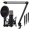 RØDE Rode NT1 5th Generation XLR USB Microfono da studio Nero + treppiede Keepdrum