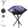 Generic Handpan Drum 432Hz O 440Hz | Strumento A Percussione da 55cm | Steel Tongue Drum | Handpan in Acciaio per Meditazione, Yoga, Terapia Sonora | Strumento Musicale Professionale(Purple,440HZ/9Note)
