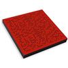 Keyhelm - Pannello Fonoassorbente in MDF e Poliuretano per Medio Alte Frequenze | Pannello per Correzione Acustica, 50x50x5cm | Made in Italy (Binario, Rosso traffico (RAL 3020))