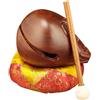 SZLIFE Temple Block Mokugyo Strumento Musicale Decorazione da Tavolo Pesce in Legno Strumento a Percussione per Ufficio Bancone Meditazione, 4 Inch