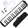 Agatige 37 tasti Melodica, strumento musicale a fiato con tastiera per pianoforte con tubo per bocchino per bambini Principianti Regalo per adulti(Nero)