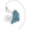 BASN Bmaster - Cuffie intrauricolari con triplo driver, IEM audio professionale per musicisti, cantanti, batteristi, con due cavi connettore a 2 pin e custodia protettiva (blu)