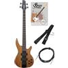 Rocktile Pro LB104-N LowBone E-Bass Natural Set, Basso, 4 corde, 24 tasti