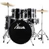 XDrum Semi 22 Standard Batteria Midnight Black incl. Scuola, 16 TT
