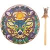 Generic Tamburo a mano sciamano, strumento di guarigione del suono Veg an Shaman | Musica sciamano spirituale da 22,9 cm | Tamburo siberiano per gli amanti della musica sciamanica fatta a mano per gli amanti