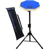 Keepdrum Set pad per esercizio alla batteria, DP-BL, colore: blu, pad per allenamento con custodia