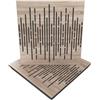 ua acoustics Set di 2 pannelli fonoassorbenti con diffusione | 50x50x5cm | Assorbimento - Diffusione - Riflessione - Insonorizzazione | Legno laminato perforato: [x2 WAVE | Sonoma]