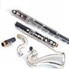 DNJID Clarinetto Basso Professionale in ABS e Rame-Nichel, Si Bemolle, Nichelato, Resina ABS, One Color