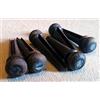Zambelli Ponte per Chitarra, Set 6 Piroli Fercorde Bridge Pins in Palissandro e Abalone per Chitarra Acustica, Mandolino, Ukulele, Arpa, Banjo, Dulcimer Appalachiano, Nero, 5.35 mm