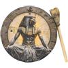 Generic Tamburo sciamano egiziano - Musica spirituale | Luna spirituale, cornice | cerimoniale fatto a mano da 25,4 cm con bastone, mano rituale della dea della luna per la guarigione del suono e la