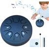 Generic Tamburo antipioggia per esterni | 11,4 cm 8 toni acciaio Tongue Drum Rain Chime | Strumento musicale per pioggia all'aperto | Tamburo da meditazione a mano per giardino | Tamburo etereo per pioggia