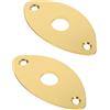 SHOWERORO Coperchio Jack per Chitarra Elettrica e Basso di Oro - Piastra Copertura Uscita Audio Multiuso Sostituisce Interfaccia Confezione da 2 Pezzi Installazione su Strumenti Musicali
