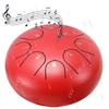Sohodoo Chakra Rain Drum for giardino: 8 note di armonia - Sperimenta il potere curativo delle frequenze dei chakra con questo squisito strumento(Red)