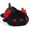 SNOWOLF Carino Axolotl peluche abbraccio cuscino animali ripieni giocattolo Kawaii peluche Super Soft Cartoon cucciolata cuscino per ragazze ragazzi Brithday regalo (50 cm, nero)