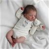 MAIHAO Bambole Reborn Maschio 18 pollici Bambole Reborn Corpo Morbido Tessuto, Originali Sembra un vero Bambino, Bambole Reincarnate Bambola Reale Ragazzo con gli occhi chiusi (1-bianco)