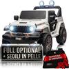 TOYSCAR Auto Elettrica per Bambini Jeep Wrangler Rubicon 2026 12V Fuoristrada Full Optional con TAPPETINI 2 Posti SEDILI in Pelle Porte Apribili Doppio Motore (Bianco)