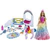 Barbie Dreamtopia Playset Unicorno con Barbie Royal, unicorno con effetto cambia-colore e 18 accessori, regalo per bambini da 3 a 7 anni, GTG01
